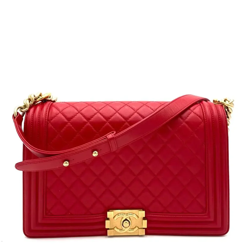 Boy New Medium Lambskin Leather Bag